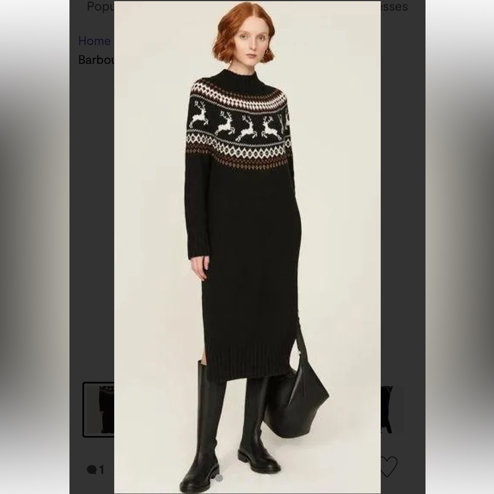 Barbour Kingsbury Sweater Dress // NWT Size 12